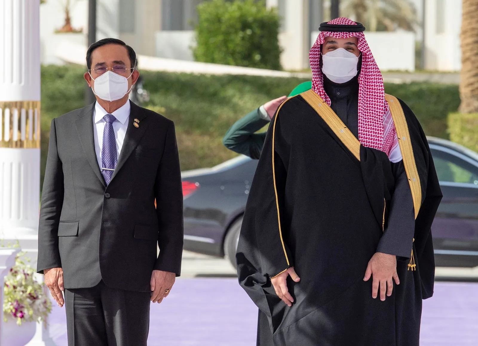 Le premier ministre thaïlandais et le prince héritier d'Arabie saoudite