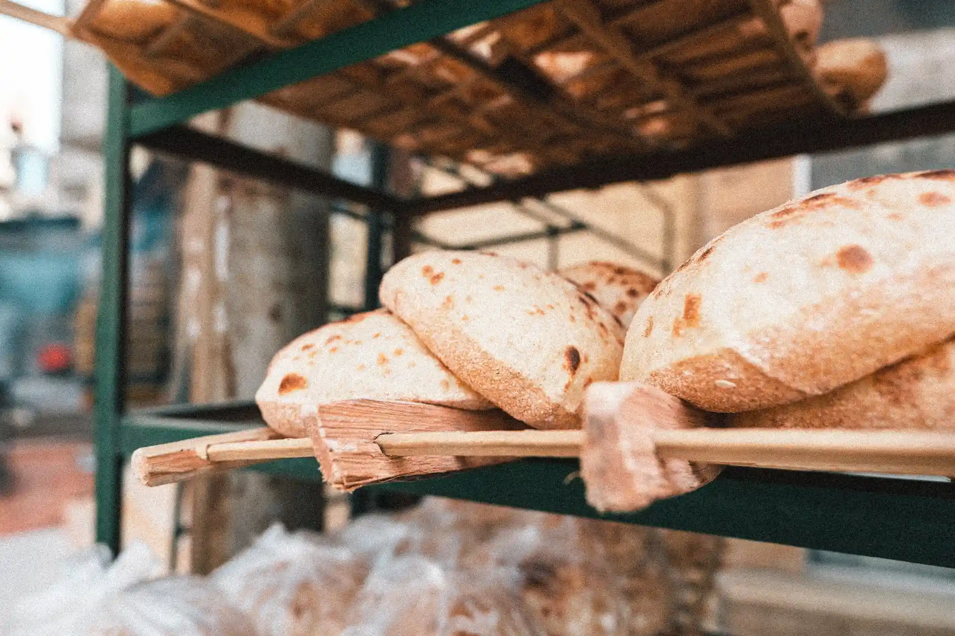 Bread in the streets of Cairo, Egypt