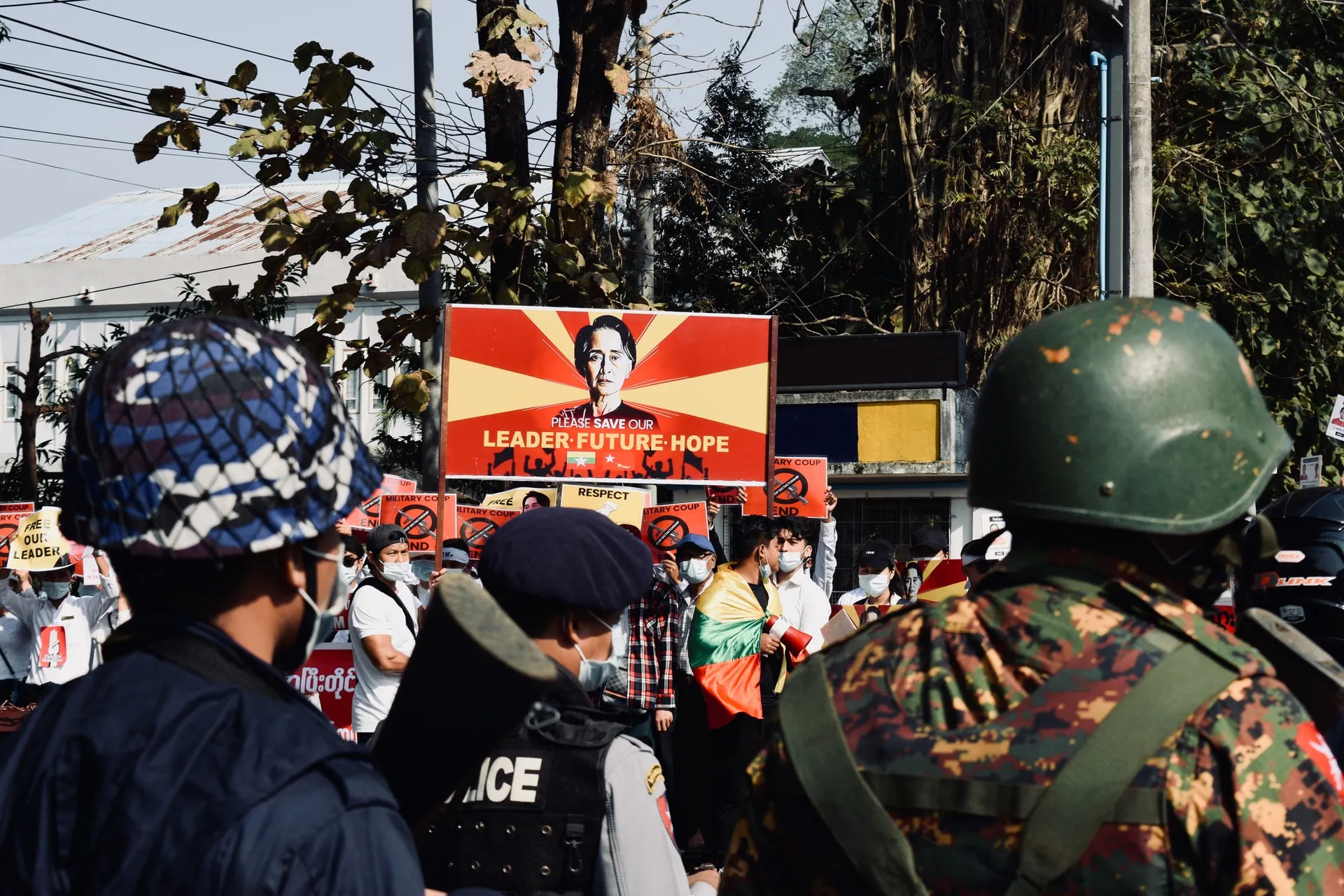 Protest against Myanmar's military junta