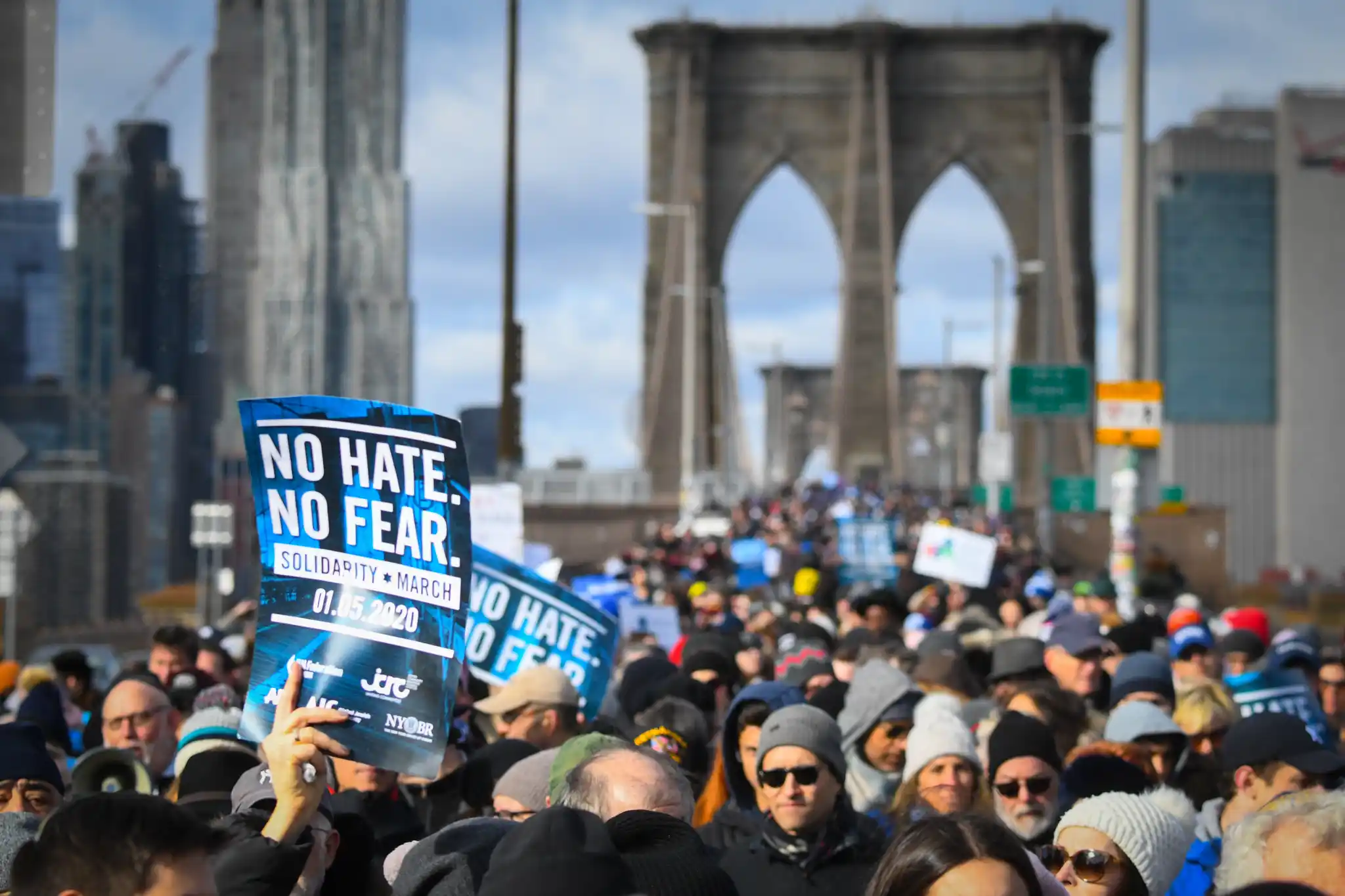 March against antisemitism in New York in January 2020