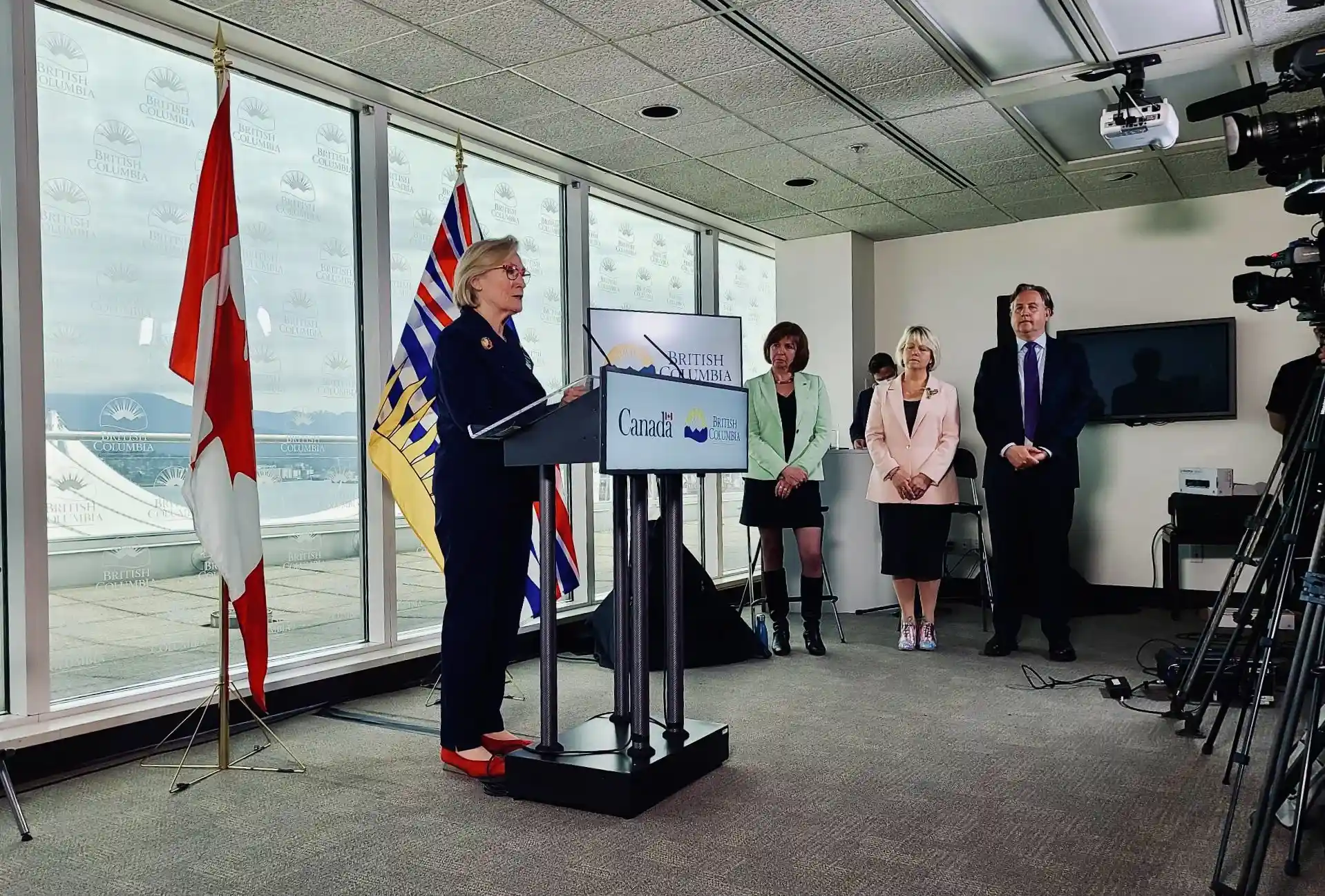 Canada's federal minister of Mental health and Addictions Carolyn Bennett announcing British Columbia will decriminalize small possession of cocaine, heroine, meth and ecstasy for three years