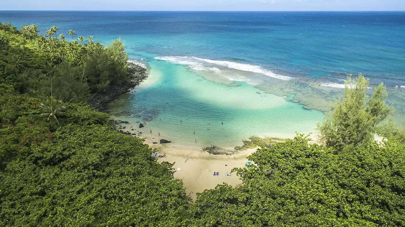 Beach at Hāʻena State Park on the island of Kauai