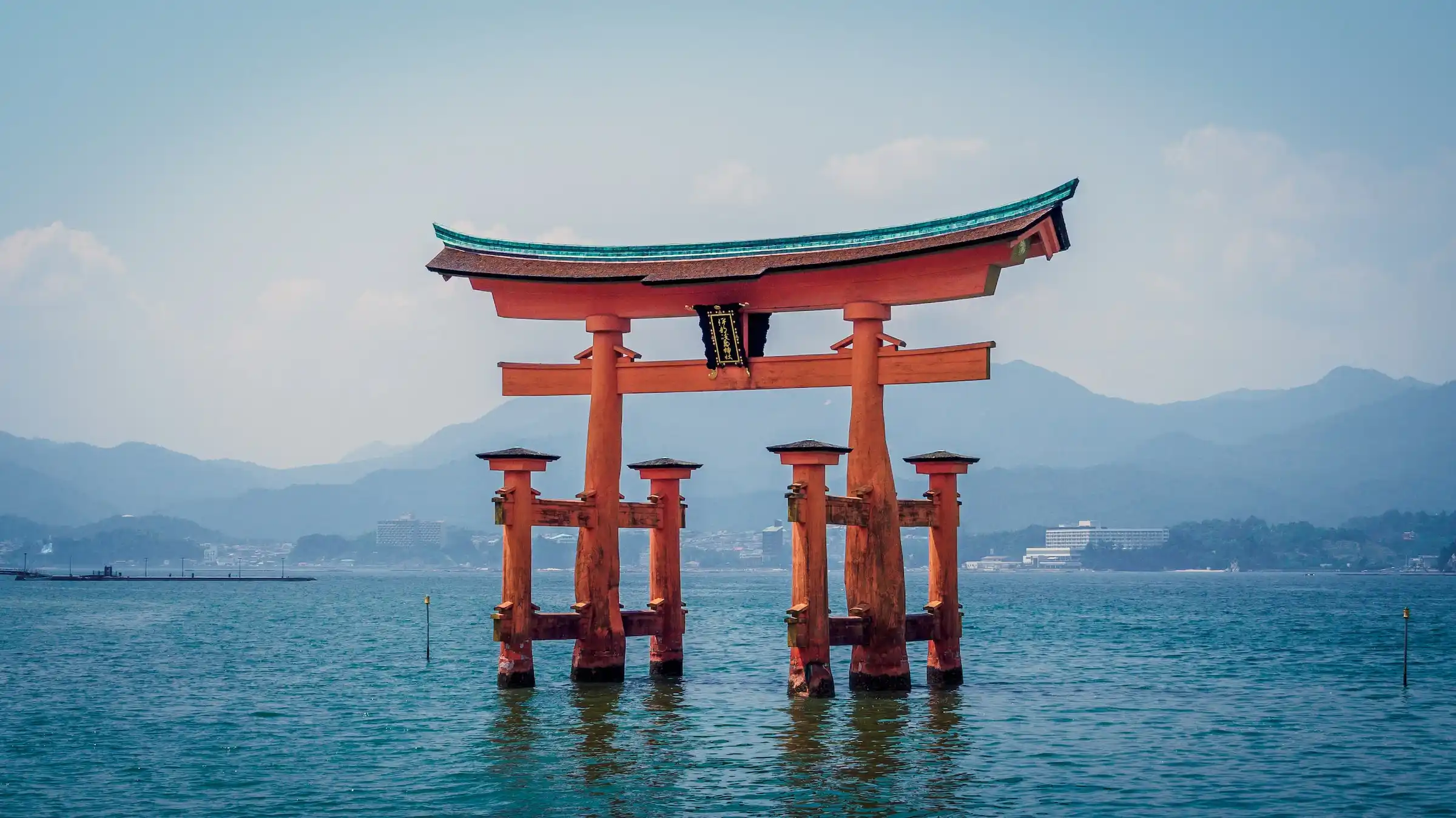 Itsukushima Floating Torii Gate in Japan