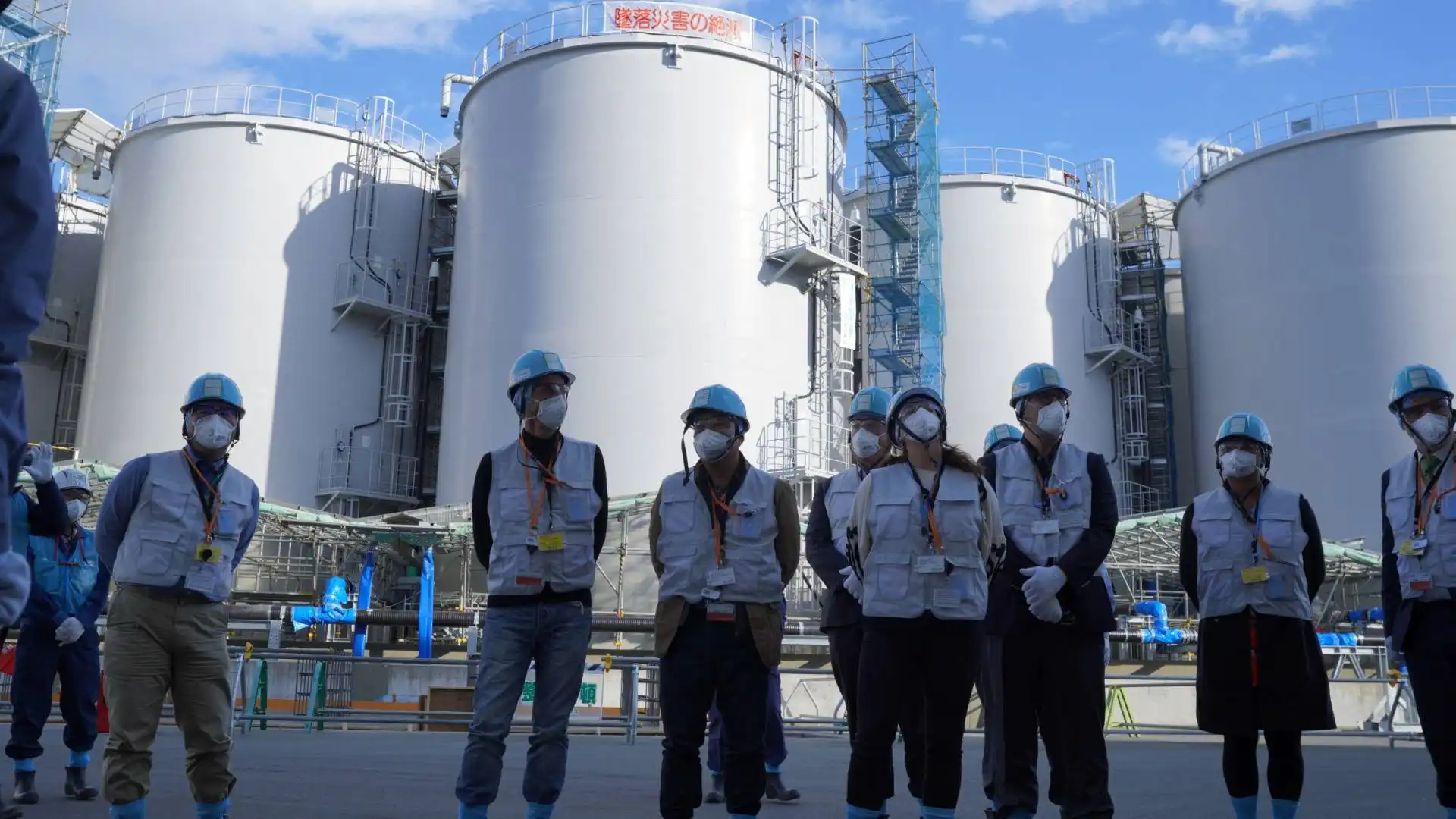 International Atomic Energy Agency experts visiting the Fukushima Daiichi nuclear power station