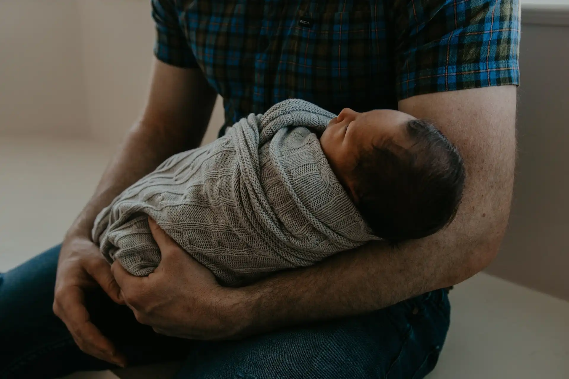 father with baby